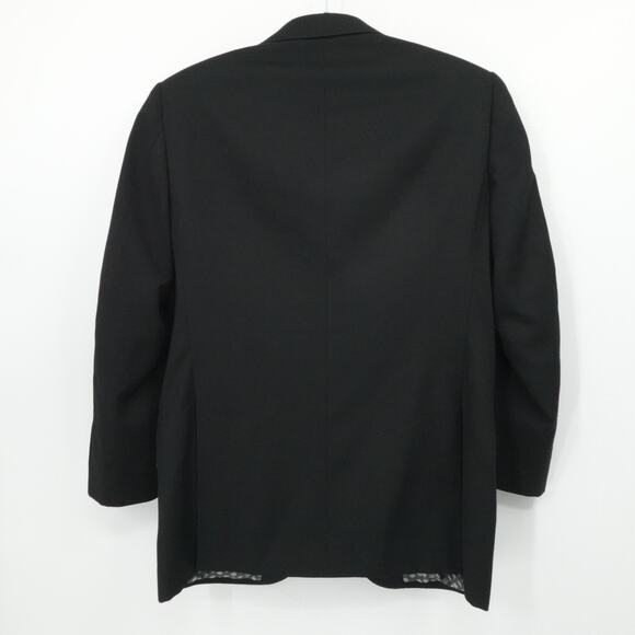 J Hilburn Blazer Mens 39S Black Wool Classic 2 Button Lined Business Office - Picture 2 of 16